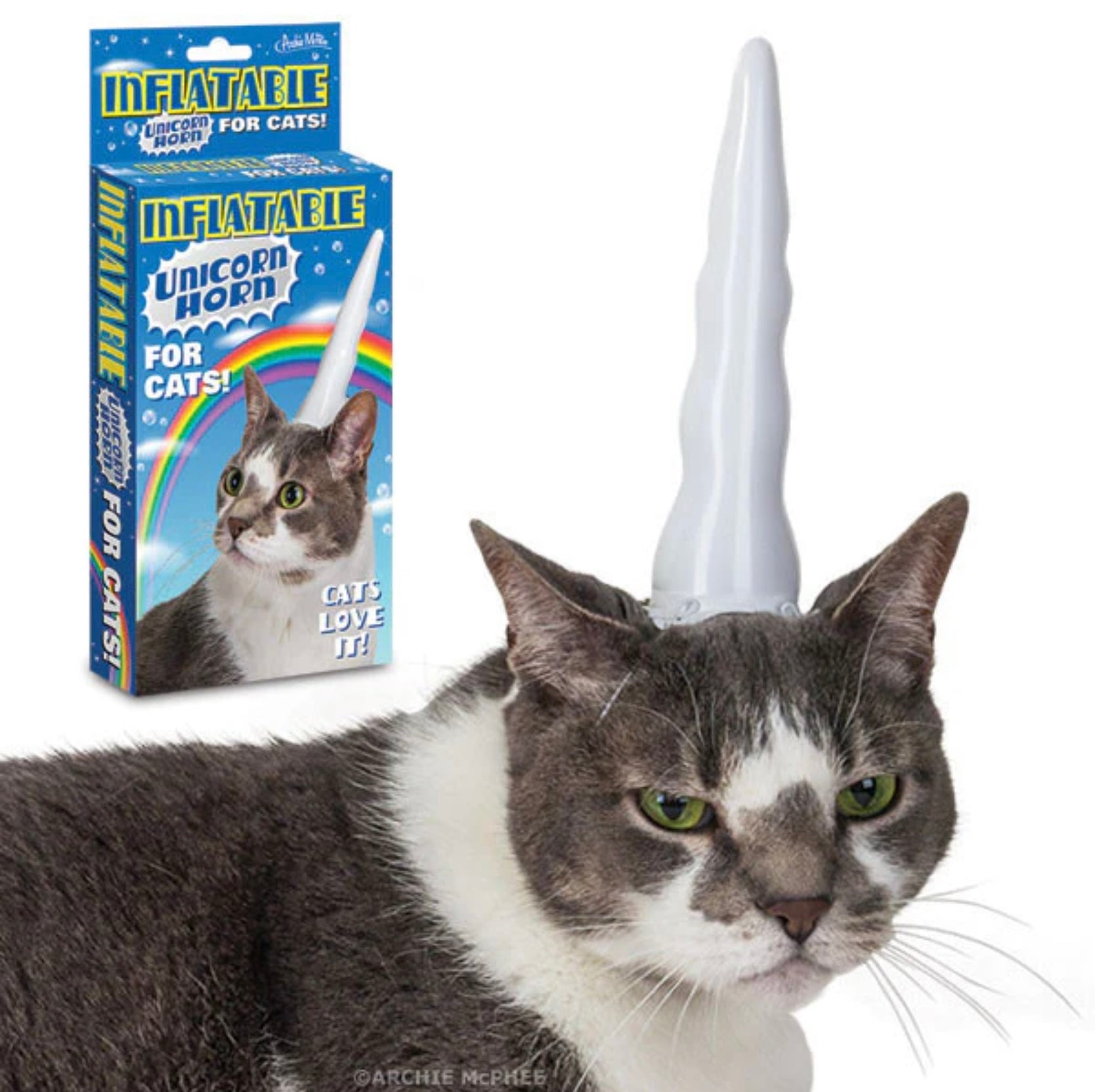 Unicorn Cat Inflatable Horn