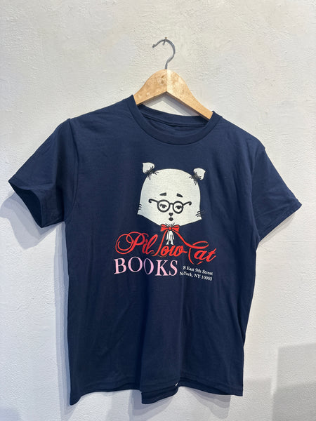Pillow-Cat Books Classic Tee in NAVY