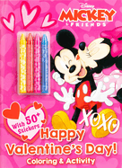 Disney Mickey Mouse: Happy Valentine's Day! (Color & Activity with Crayons)