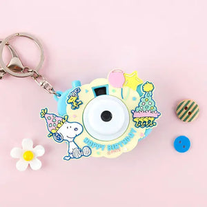 Peanuts Snoopy Camera shape Projector film/ Key Chain - Blue