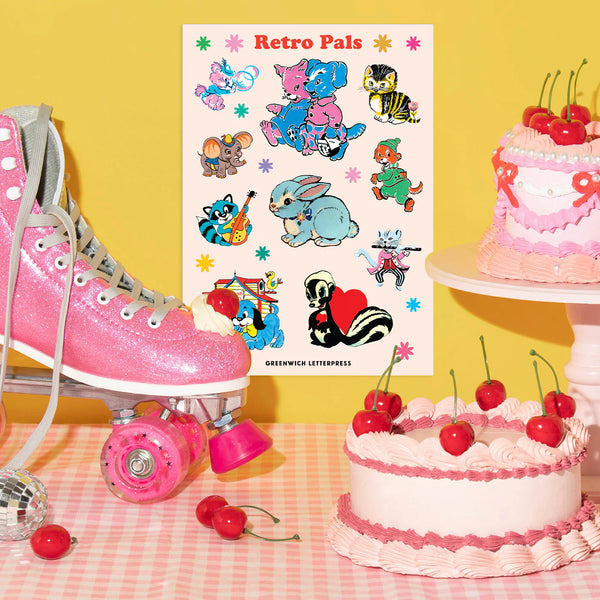 Cats Retro Pals Sticker Sheet