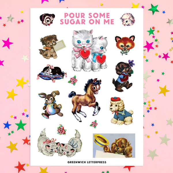 Cats Retro Pals Sticker Sheet