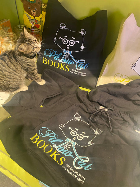 Pillow-Cat Books Black Hoodie