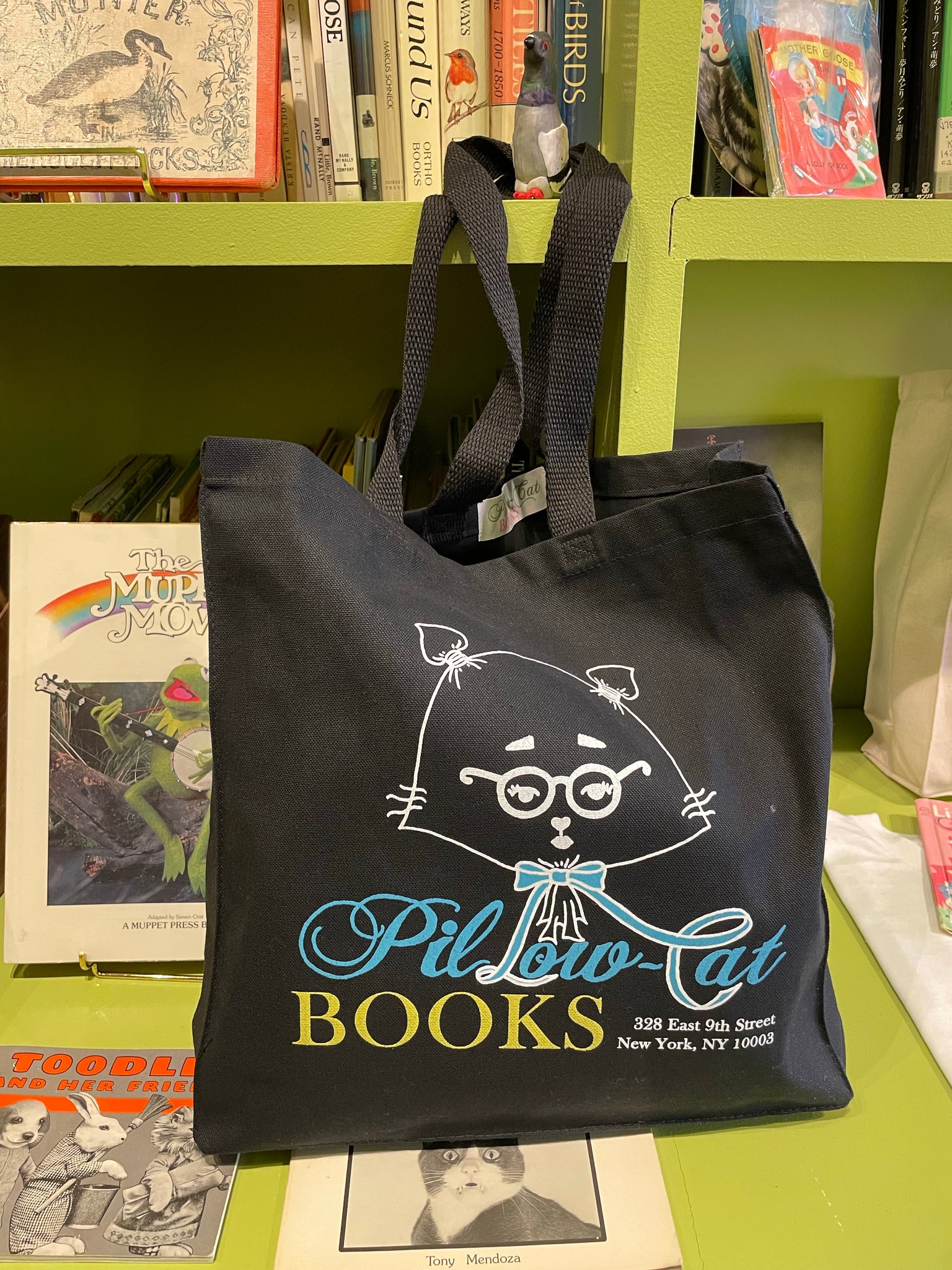 Pillow-Cat Books Black Tote
